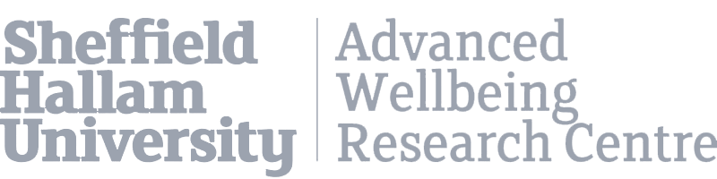 Sheffield Hallam University. Advanced Wellbeing Research Centre Logo